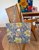 Handmade quilted tote | cotton market tote