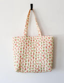 Handmade quilted tote | cotton market tote
