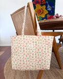 Handmade quilted tote | cotton market tote