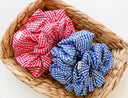 Handmade Gingham Scrunchies: Cotton Hair Tie